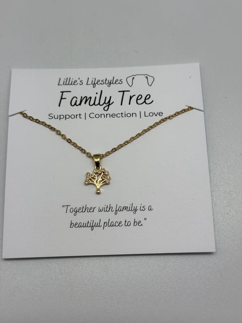 Stainless Steel Family Tree Necklace