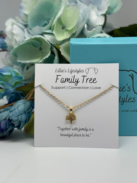Stainless Steel Family Tree Necklace