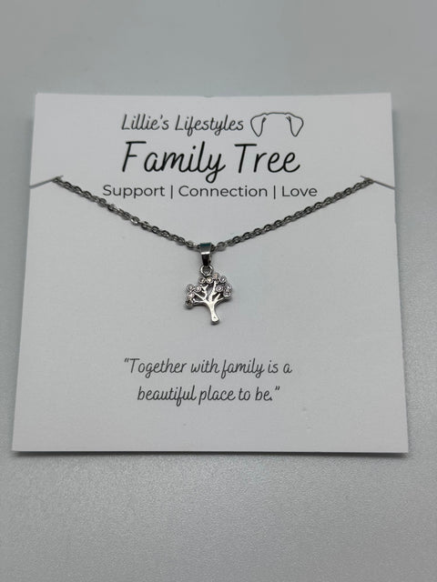 Stainless Steel Family Tree Necklace