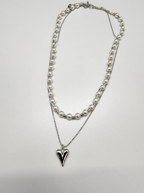 Heart and Pearl Layered