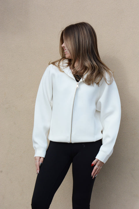 women's hooded zip sweatshirt
