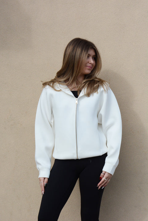 women's hooded zip sweatshirt
