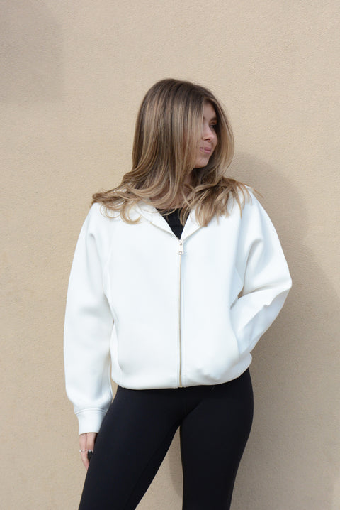 women's hooded zip sweatshirt