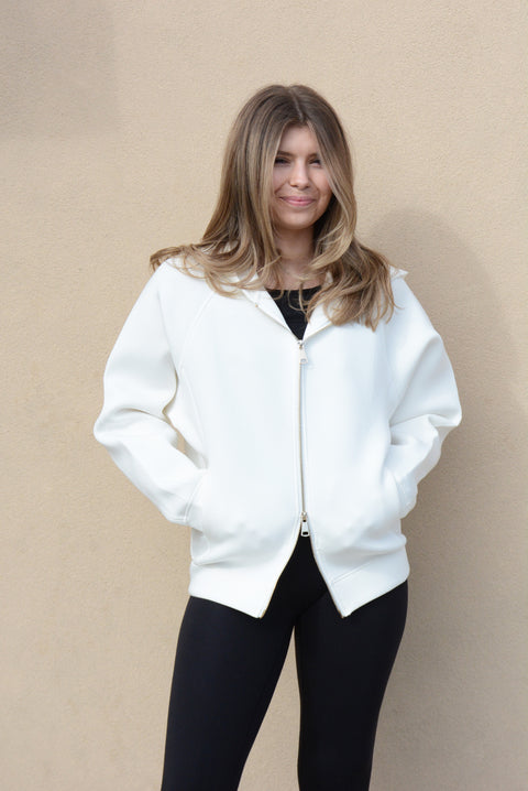 women's hooded zip sweatshirt