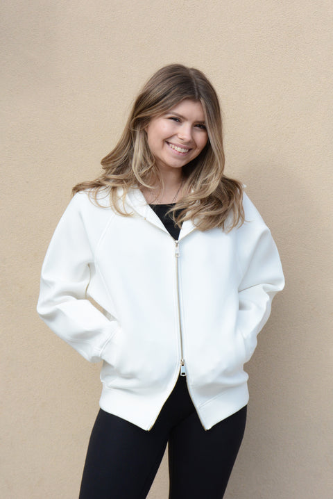 women's hooded zip sweatshirt