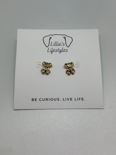Teddy Bear Stud Earrings