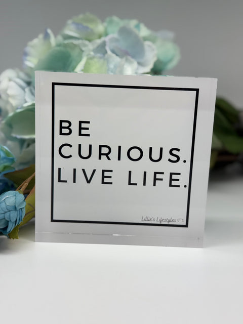 Lillie's Lifestyles Be curious. Live Life. Slogan block
