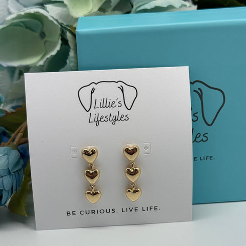 Heart drop Earrings