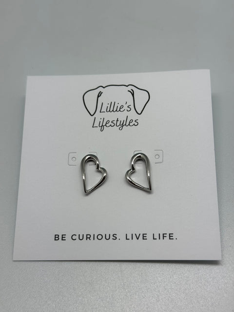 Imperfect Heart Stud Earrings