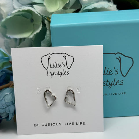 Imperfect Heart Stud Earrings
