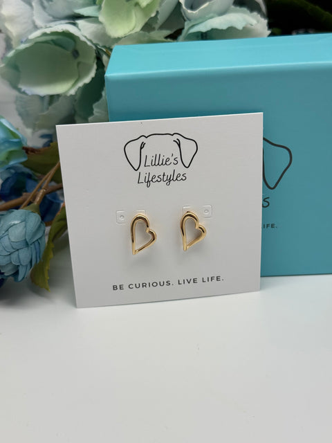 Imperfect Heart Stud Earrings