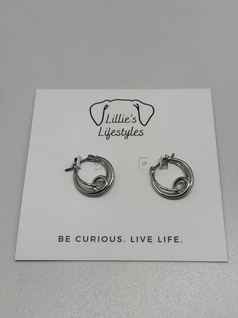 Intertwining Double Hoop Earrings