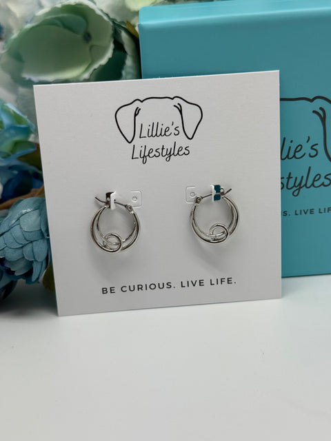 Intertwining Double Hoop Earrings