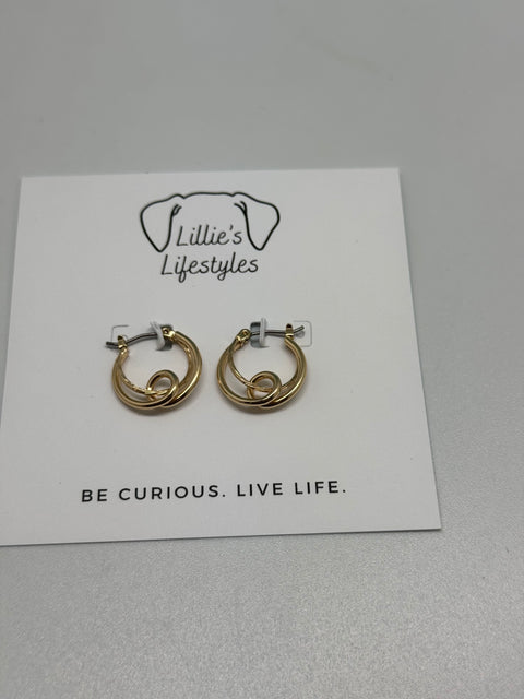Intertwining Double Hoop Earrings