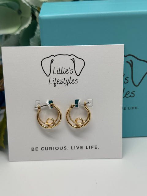 Intertwining Double Hoop Earrings
